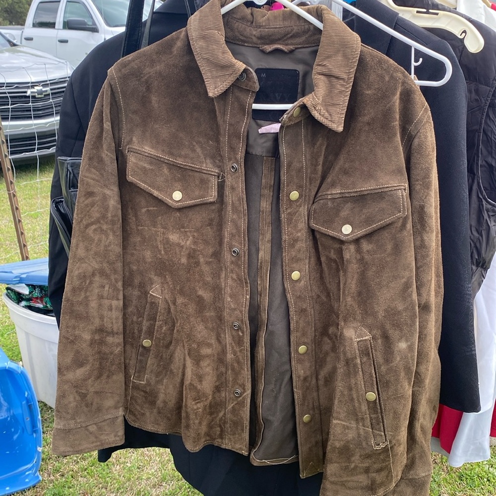 Leather suede jacket